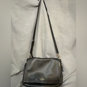 Kate Spade Elegant Black Leather Crossbody Bag